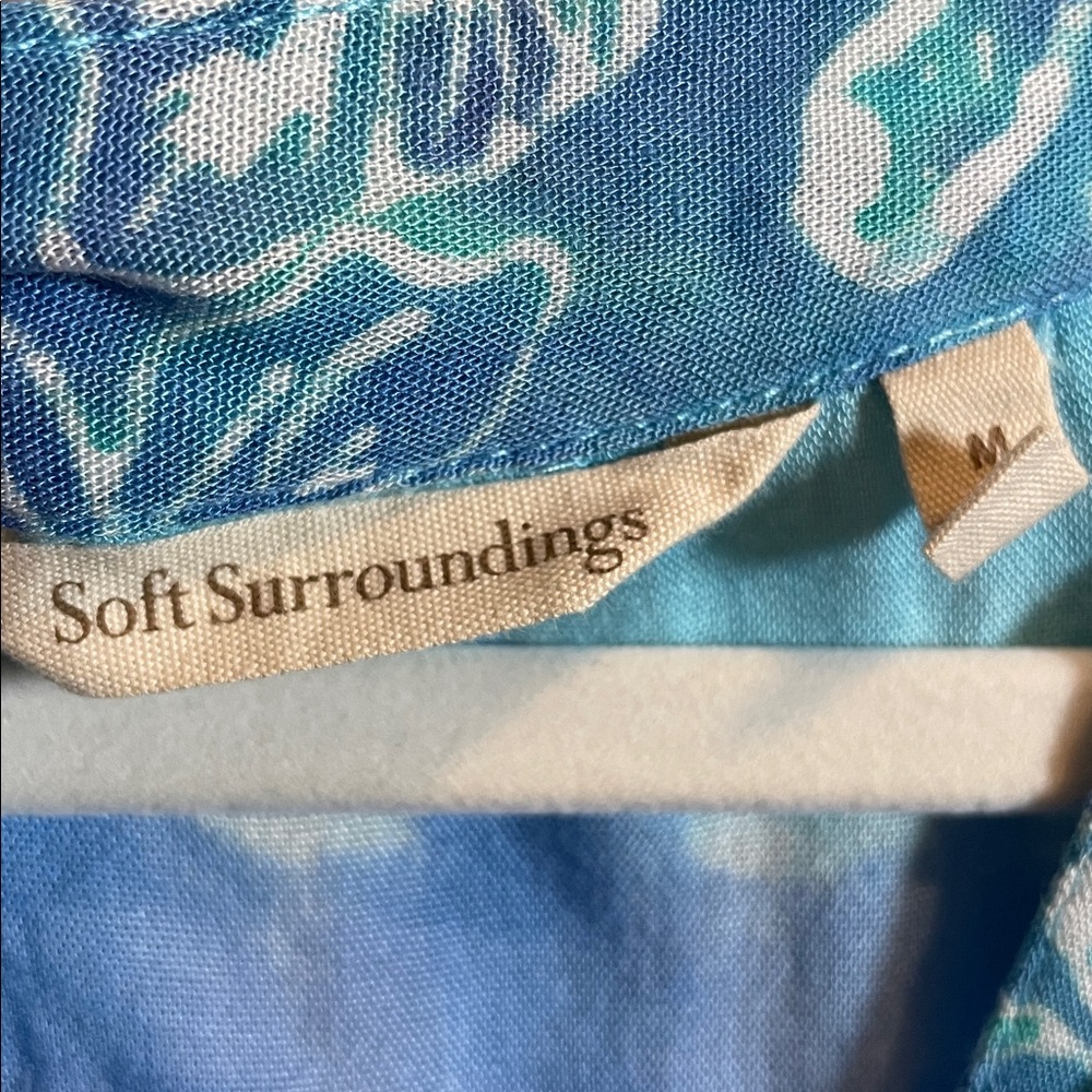 Soft Surroundings Aqua and Mint Swim Cover-Up - Picture 3 of 10